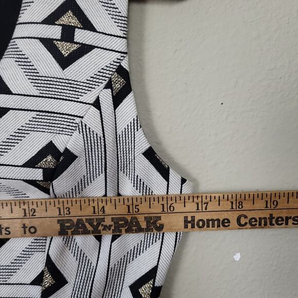 Sugarlips Womens Black White Sleeveless V Neck Cut Out Mini Dress Size Small - Picture 7 of 9